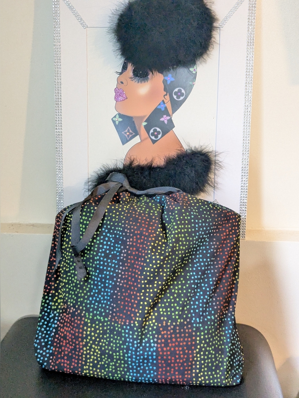 Matching Custom Handmade 1 Dust Bag & 1 Purse Pillow Combo Set Size Large - Picture 8 of 10